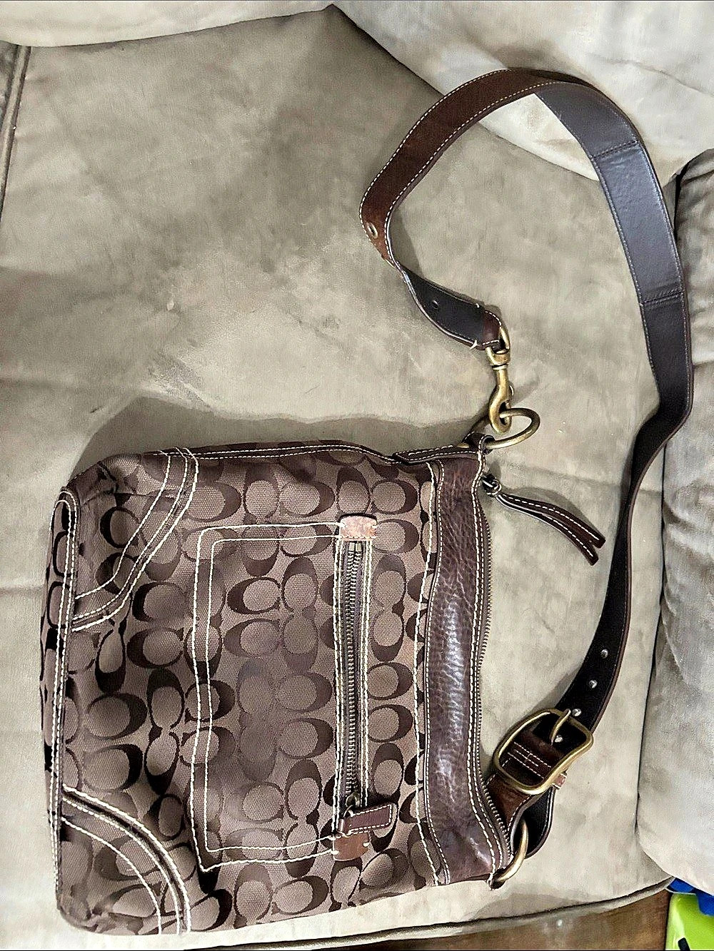 Coach Signature Duffle Shoulder Bag Brown Crossbody Bag